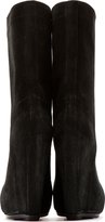 Thumbnail for your product : Rick Owens Black Pull On Slit Wedge Boots