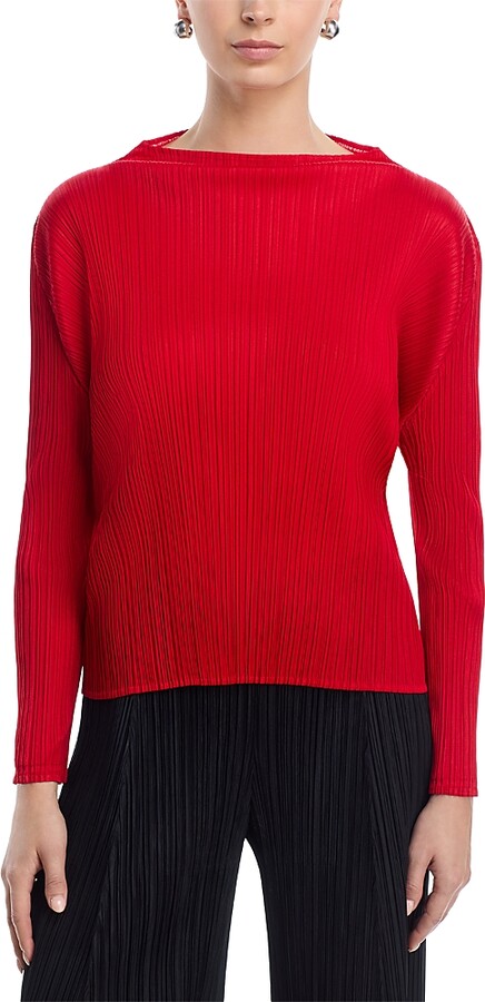 Pleats Please Issey Miyake High Neck Top