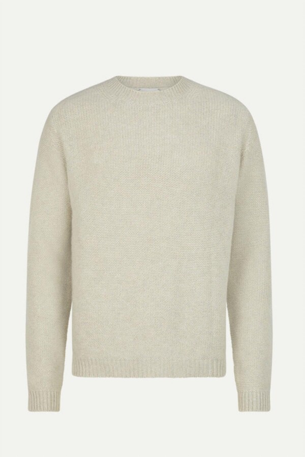 Le Kasha Men's Gstaad Lightweight Cashmere Sweater In Mid Grey Pebble