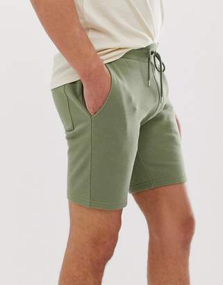 ASOS Design DESIGN jersey skinny shorts in light green