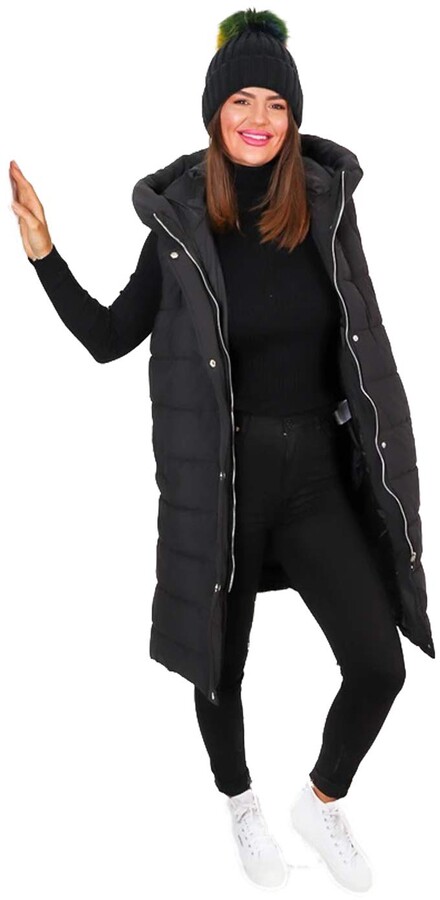 black long gilet womens