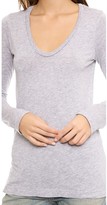Thumbnail for your product : Splendid Light Jersey Scoop Neck Long Sleeve Tee