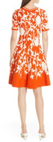 Thumbnail for your product : Oscar de la Renta Floral Jacquard Sweater Dress