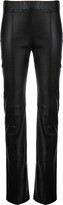 Leather Straight-Leg Trousers 