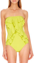 Thumbnail for your product : MICHAEL Michael Kors Ruffle-Front Strapless Maillot