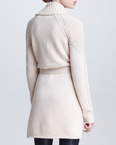 Thumbnail for your product : Escada Belted Wool-Silk Knit Cardigan