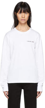 Helmut Lang White Long Sleeve Taxi T-Shirt