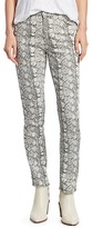 Thumbnail for your product : AG Jeans Mari Snakeskin High-Rise Straight Jeans