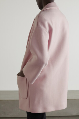 Tick ser godt ud Mængde af RED Valentino Bow-detailed Double-breasted Wool-blend Coat - Pink -  ShopStyle