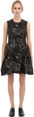 Simone Rocha Embroidered Faux Patent Leather Dress