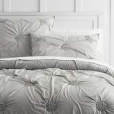 Thumbnail for your product : Pottery Barn Teen Ruched Rosette Quilt, Twin/Twin XL, Light Gray