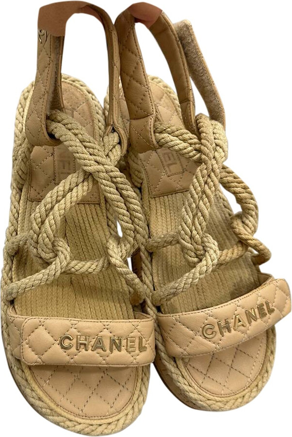 chanel dad sandals schwarz