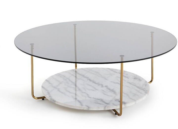 Round Glass Coffee Table The, Sybil Two Tier Round Coffee Table