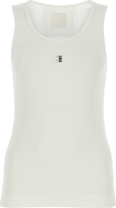 Tシャツ・カットソー GIVENCHY WHITE STRETCH COTTON TANK TOP Givenchy White Stretch Cotton Tank Top - ShopStyle
