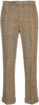 Thumbnail for your product : R 13 plaid cropped trousers