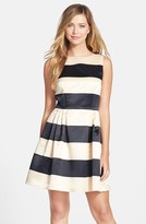 Thumbnail for your product : Cynthia Steffe CeCe by Stripe Satin Fit & Flare Dress