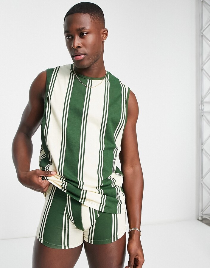 Asos Mens Pyjama Shorts ASOS DESIGN Pyjama Set With Vest And