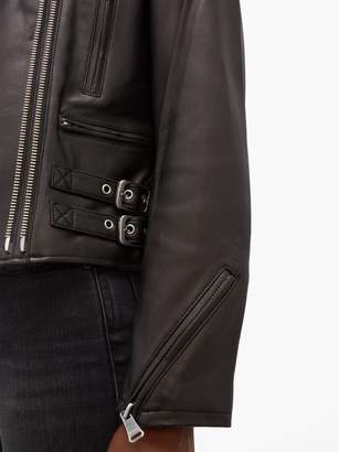 Frame Leather Biker Jacket - Womens - Black