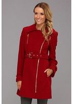 Thumbnail for your product : MICHAEL Michael Kors Nwt Red Belted Asymmetrical Wool Coat Jacket
