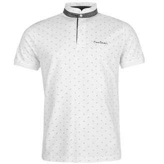 Pierre Cardin Mens C Mandarin Polo Shirt Tee Top Short Sleeve Button Placket