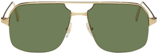 Cartier Gold Metal Pilot Sunglasses
