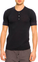 Thumbnail for your product : Dolce & Gabbana Short-Sleeve Henley Shirt, Navy