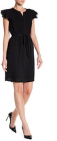 Thumbnail for your product : Nine West Flutter Sleeve Pintuck Dress