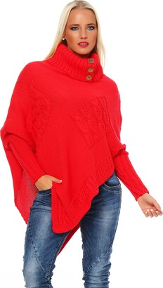 Mississhop Poncho Knitted Sweatshirt Pullover Cape Cloak Cloak One Size 36 38 40 S M M L 11 Colours 