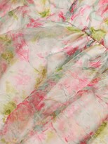 Thumbnail for your product : ML Monique Lhuillier Floral Crinkled Organza Maxi Dress