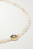 Thumbnail for your product : Alison Lou Flower Power 14-karat Gold Multi-stone Necklace - One size