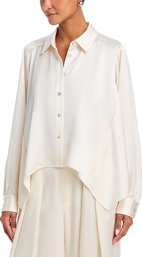 Cinq à Sept Georgia Satin Stripe Top