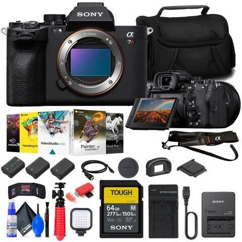 Canon EOS Rebel 4000D Digital SLR Camera with EF-S 18-55mm + EF 75-300mm (Black) Pro Accessory Bundle Package Deal Inclu