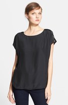 Thumbnail for your product : Vince Cap Sleeve Button Tee