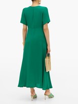 Thumbnail for your product : Gioia Bini Carolina Gathered Cady Midi Dress - Green
