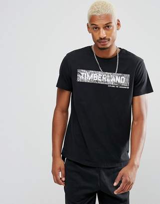Timberland Scratch Script Logo T-Shirt In Black