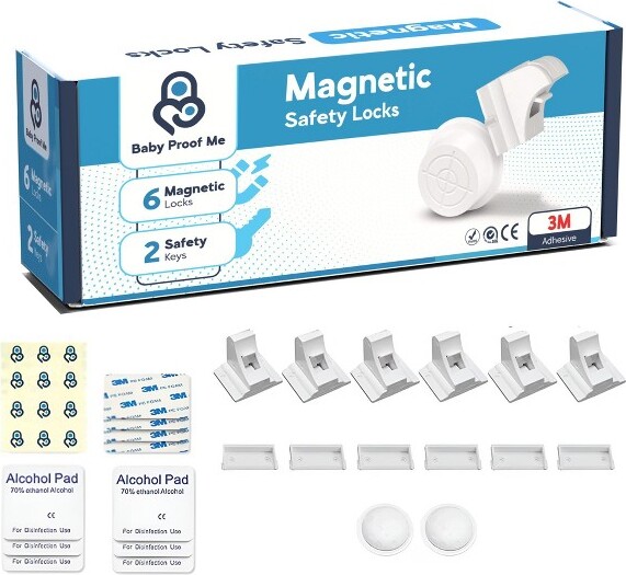 Baby Proof Me | Magnetic Safety Lock Kit (6Locks + 2Keys)