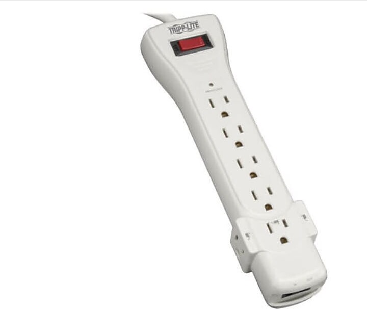 Tripp Lite Protect It, 7-Outlet Surge Protector, 12', White (SUPER6TEL12)