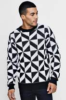 Thumbnail for your product : boohoo Contrast Knitted Jumper