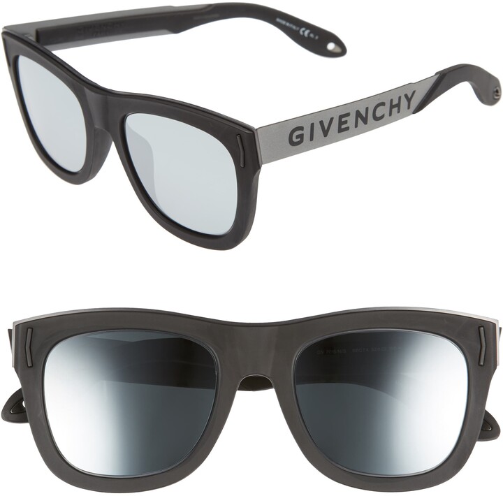 Givenchy 52mm Mirrored Rectangular Sunglasses - ShopStyle