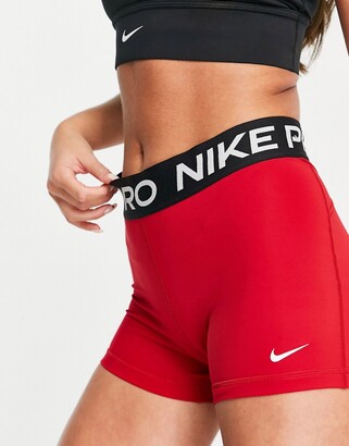 Nike Training Pro 365 3-Inch legging shorts in red - ShopStyle