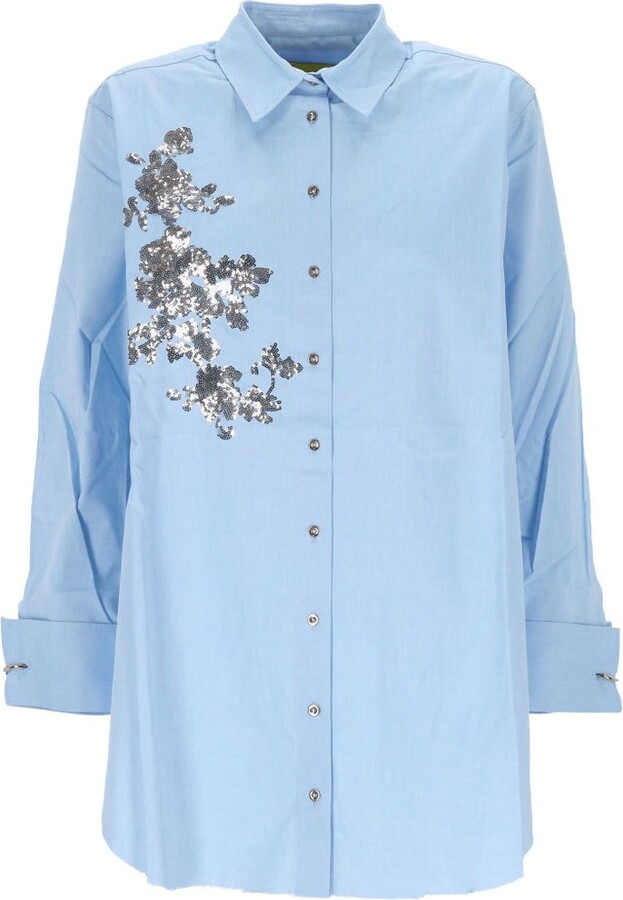 Marques Almeida Sequined Button-Up Shirt
