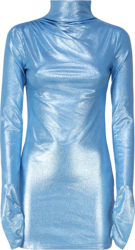 The Andamane Long-Sleeve Metallic Dress