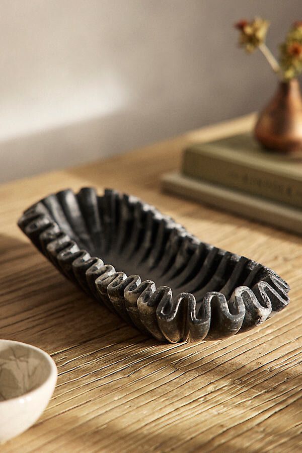 Ruffled Marble Bowl