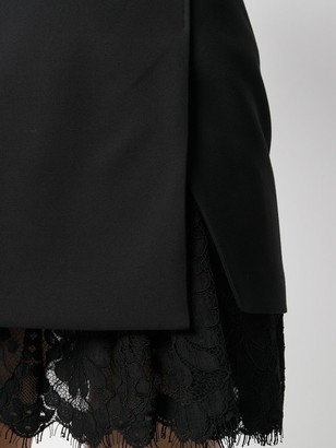 Alexander McQueen lace-trim A-line skirt