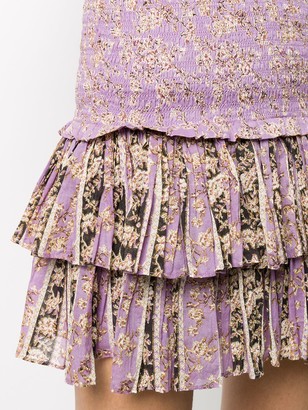 Etoile Isabel Marant Pleated Floral Mini Skirt