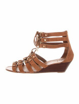 Thumbnail for your product : Tory Burch Suede Cutout Accent Gladiator Sandals Brown