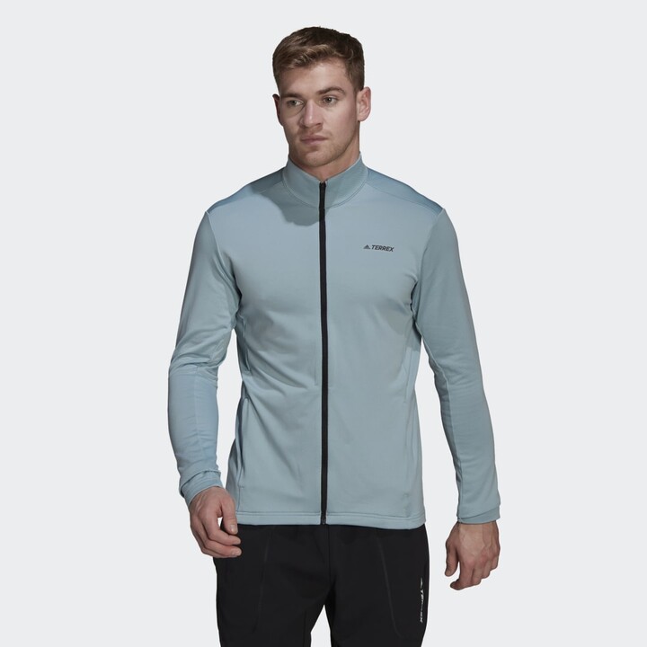 adidas Terrex terrex jacket mens Multi Primegreen Full-Zip Fleece Jacket Magic Grey