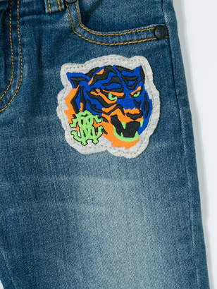 Roberto Cavalli tiger logo jeans