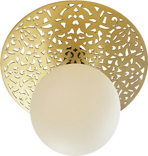 Dounia Home Riad Flushmount Light in Brass, Size: Small