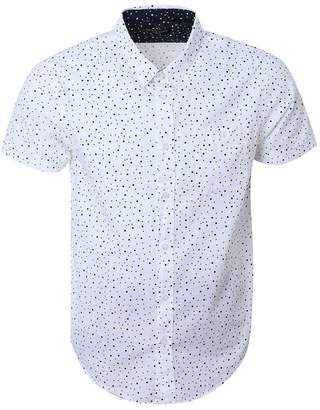 boohoo Short Sleeve Polka Dot Print Shirt